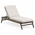 Verstellbare Gartenliege 200 × 70 × 85 cm mit Metallgestell und Geflecht in Beige/Braun