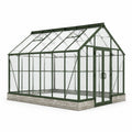 Freistehendes Aluminium-Glas-Gewächshaus in Grün/Transparent, 240 x 190 x 230 cm
